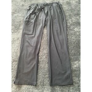 Cherokee Men Stretch Scrubs 5 Pocket Pant, W/zip Cuffs-Size: XL Pewter Gray